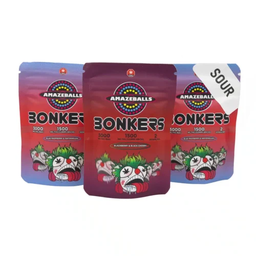 Amazeballs Edibles – Bonkers Gummies – 3000mg THC