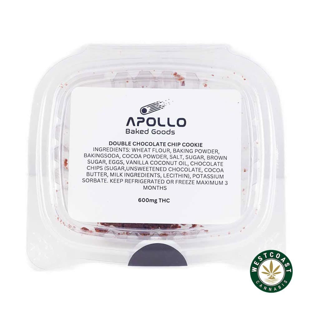 Apollo Baked Goods – Double Chocolate Chip Cookies – 600mg THC