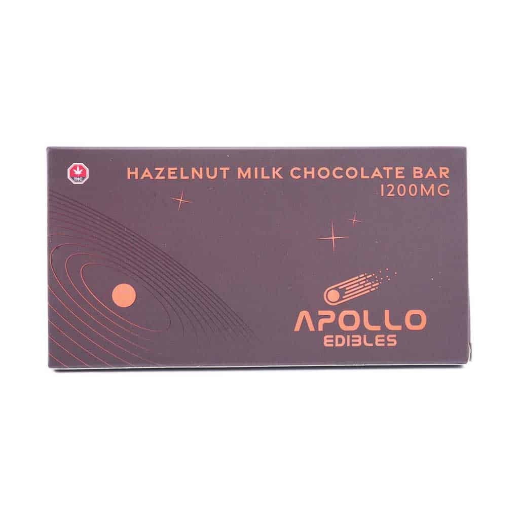 Apollo Edible Chocolates – Hazelnut Milk Chocolate Bar – 1200MG THC