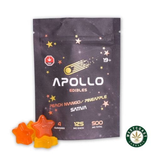 Apollo Edibles – Peach Mango/Pineapple Shooting Stars 500mg THC Sativa