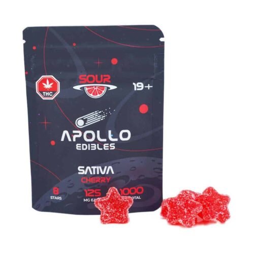 Apollo Edibles – Sour Cherry Shooting Stars 1000mg THC Sativa
