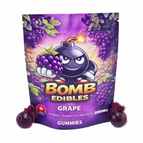 Bomb Edibles – 3000mg THC Gummies – Grape