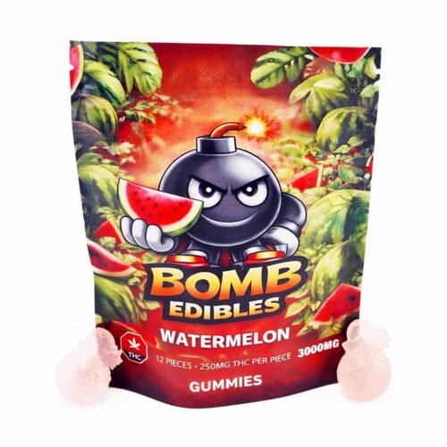 Bomb Edibles – 3000mg THC Gummies – Watermelon