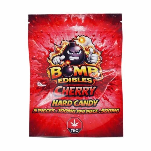 Bomb Edibles – 500mg THC Hard Candy – Cherry