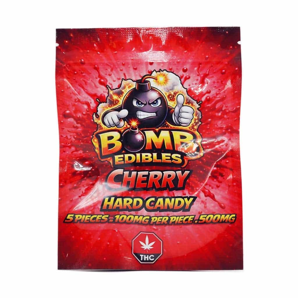 Bomb Edibles – 500mg THC Hard Candy – Cherry