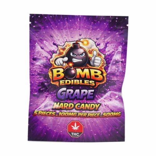 Bomb Edibles – 500mg THC Hard Candy – Grape