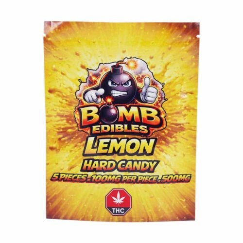 Bomb Edibles – 500mg THC Hard Candy – Lemon