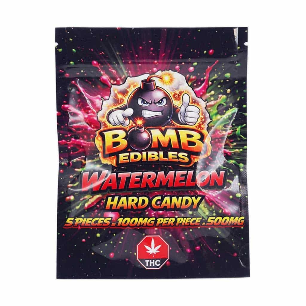 Bomb Edibles – 500mg THC Hard Candy – Watermelon