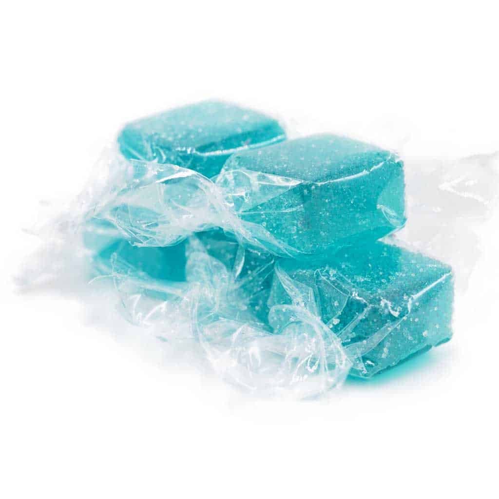 Bomb Edibles – 500mg THC Sour Hard Candy – Blue Raspberry