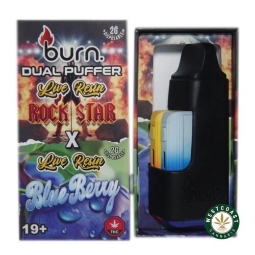 Burn Extracts – Dual 2 Gram Puffer – Live Resin Rockstar x Live Resin Blueberry (2 Grams + 2 Gram)