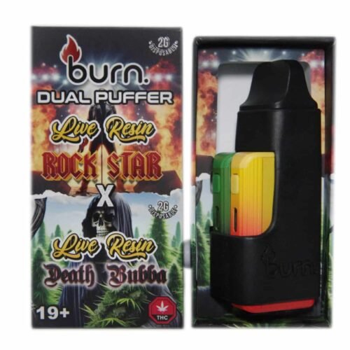 Burn Extracts – Dual 2 Gram Puffer – Live Resin Rockstar x Live Resin Death Bubba (2 Grams + 2 Gram)