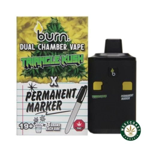 Burn Extracts – Dual Chamber Disposable Vape – Triangle Kush + Permanent Marker (3+3 Gram)