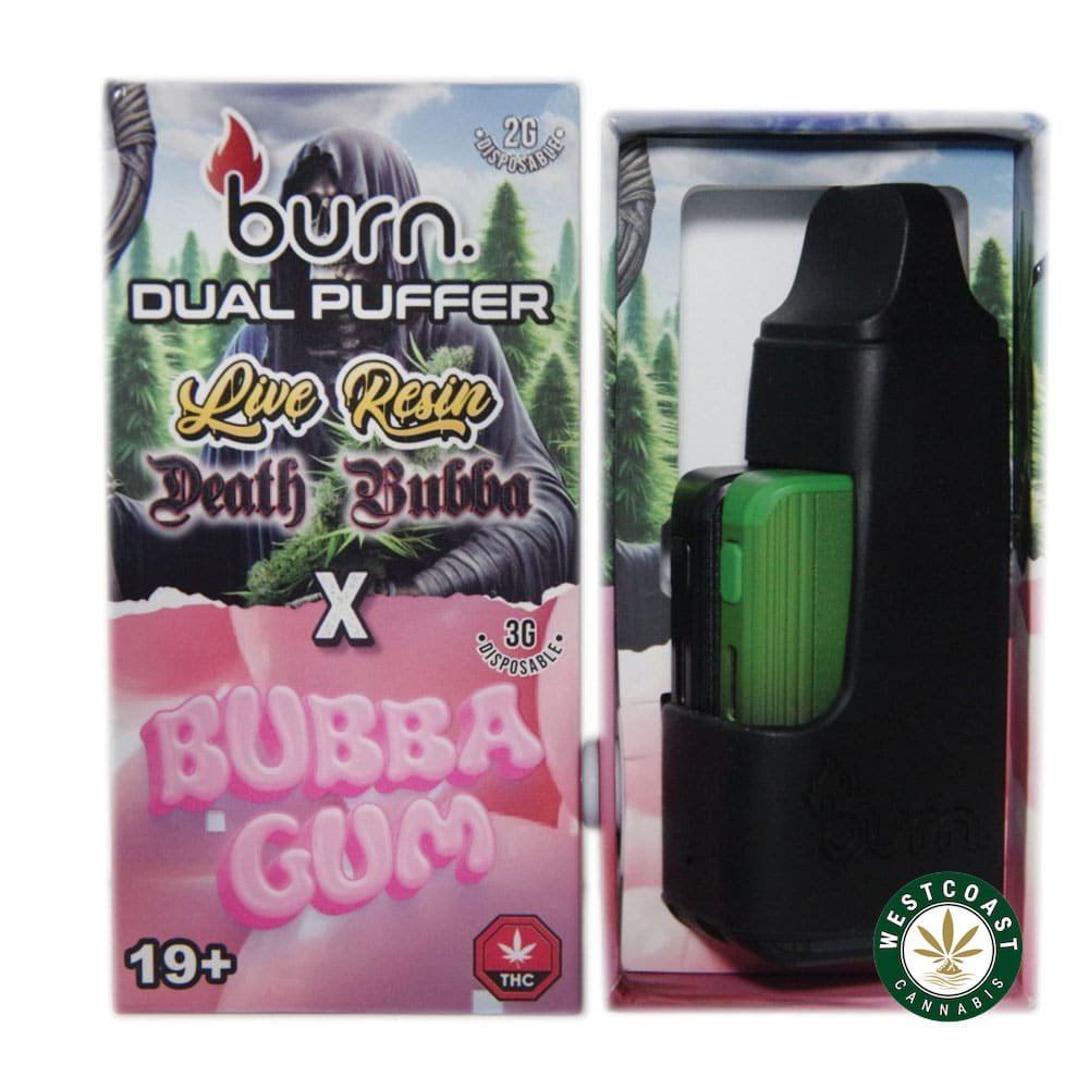 Burn Extracts – Dual Puffer – Live Resin Death Bubba x Bubba Gum (2 Grams + 3 Gram)