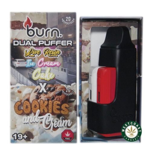 Burn Extracts – Dual Puffer – Live Resin Ice Cream Cake x Cookies and Cream (2 Grams + 2 Grams)