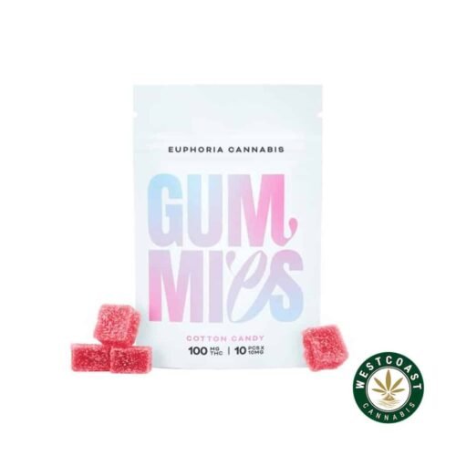 Euphoria Cannabis – Cotton Candy Gummies 100mg THC