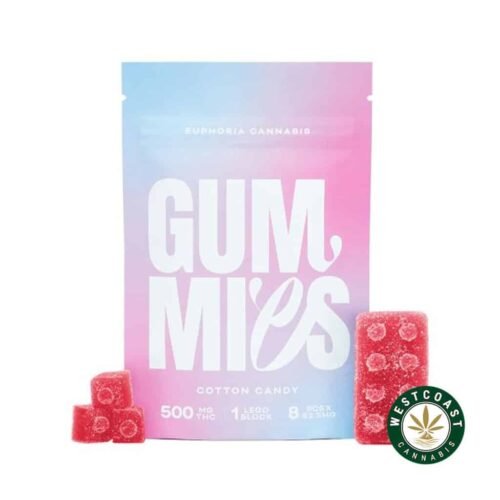 Euphoria Cannabis – Cotton Candy Gummies 500mg THC