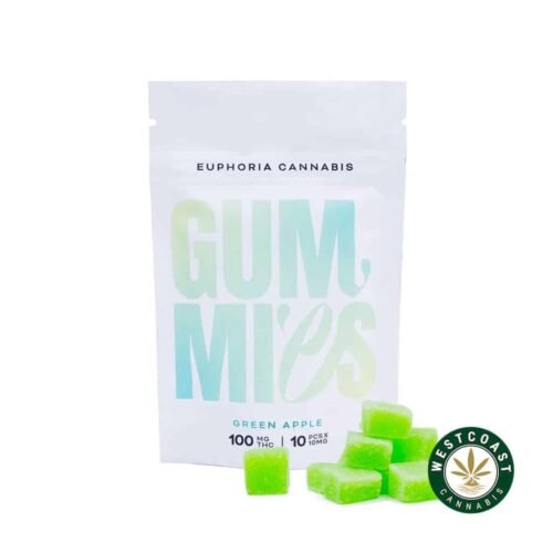 Euphoria Cannabis – Green Apple Gummies 100mg THC