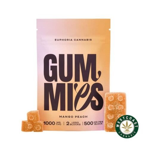 Euphoria Cannabis – Mango Peach Gummies 1000mg THC