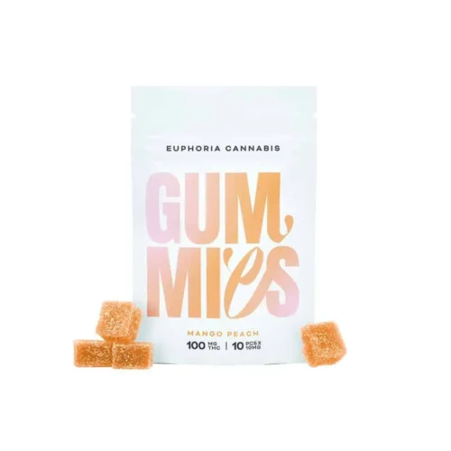 Euphoria Cannabis – Mango Peach Gummies 100mg THC
