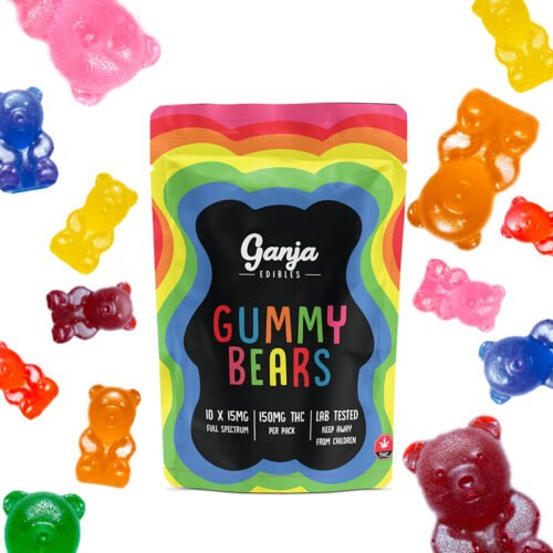 Ganja Edibles – Sour Ganja Bears 150mg THC