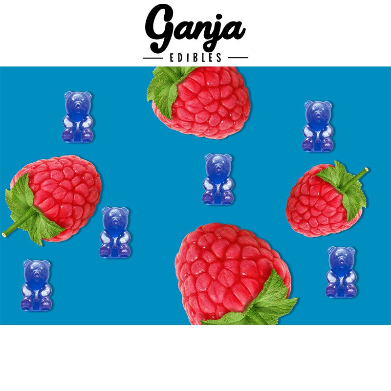 Ganja Edibles – Sour Ganja Bears 150mg THC