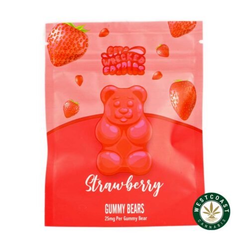 Get Wrecked Edibles – Strawberry Gummy Bears 300mg THC