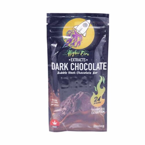 Higher Fire Extracts – Bubble Hash Chocolate Bar – Dark 1000mg THC