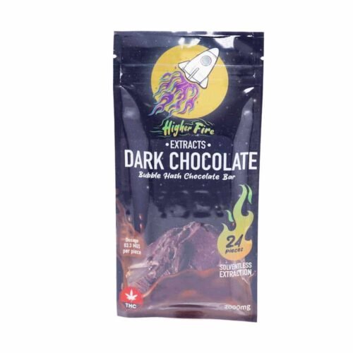 Higher Fire Extracts – Bubble Hash Chocolate Bar – Dark 2000mg THC