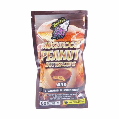 Higher Fire Extracts – Mushroom Peanut butter Chocolate Cups – Milk 5000MG