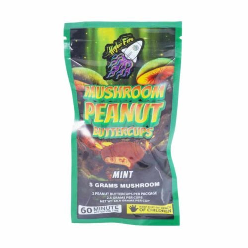 Higher Fire Extracts – Mushroom Peanut butter Chocolate Cups – Mint 5000MG
