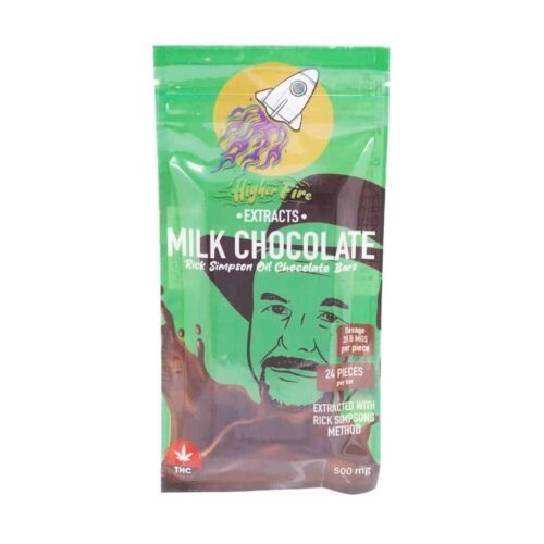 Higher Fire Extracts – Rick Simpson Chocolate Bar – Milk 500mg THC