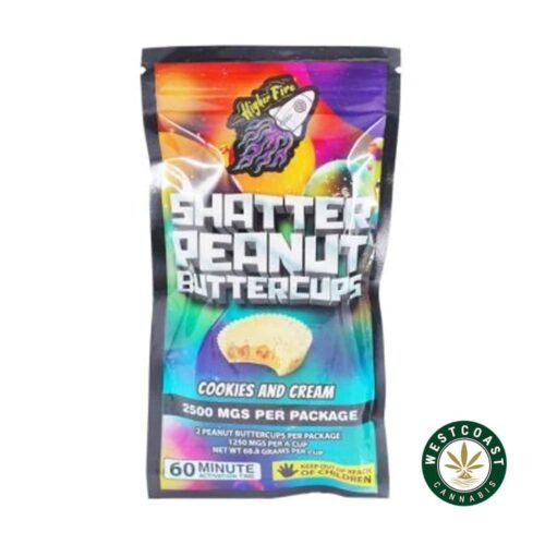 Higher Fire Extracts – Shatter Peanut Butter Chocolate Cups – Cookies and Cream 2500mg THC