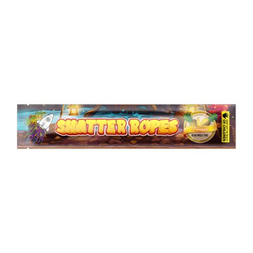 Higher Fire Extracts – Shatter Ropes – Pineapple 650MG THC