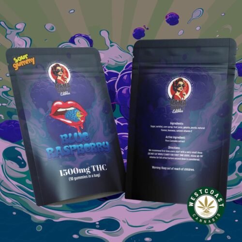 Mama Anne’s Edibles – Blue Raspberry Gummy – 1500mg THC
