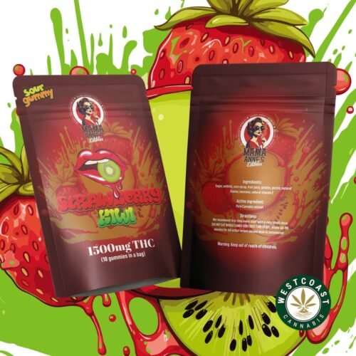 Mama Anne’s Edibles – Strawberry Kiwi Gummy – 1500mg THC