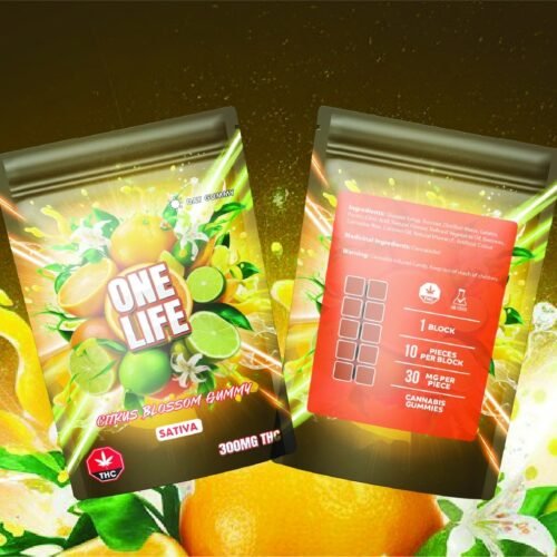 One Life Edibles – Citrus Blossom Gummy – 300mg THC (Sativa)