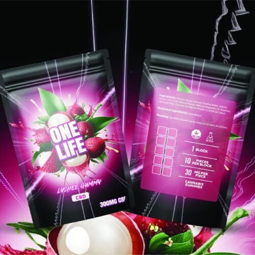 One Life Edibles – Lychee Gummy – 300mg CBD