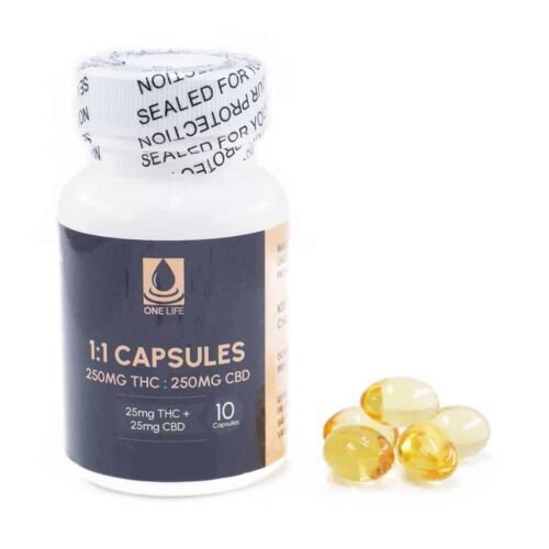 One Life Soft Gel Capsules – 1:1 (250mg CBD : 250mg THC)