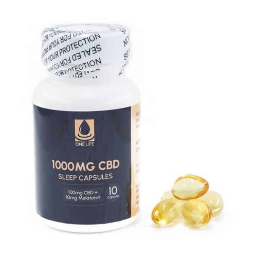 One Life Soft Gel Capsules – Sleep – 1000mg CBD + 100mg Melatonin