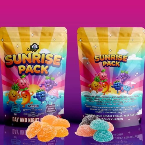 Sky High Edibles – Day and Night Gummies – Sunrise Pack (900mg THC : 300mg CBD)