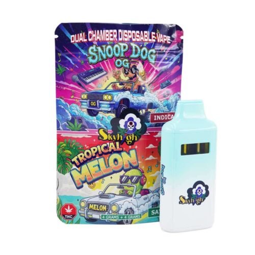 Sky High Extract – Dual Chamber Vape – Snoop Dog OG (Indica) + Tropical Melon (Sativa) – (4 Grams + 4 Grams)