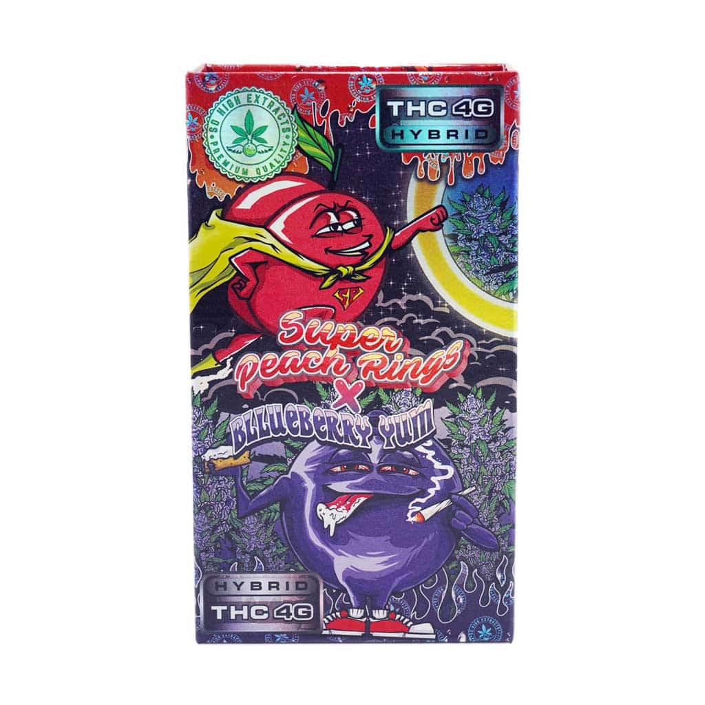 So High Extracts – Dual Chamber Pen – Super Peach Rings + Blueberry Yum (4 Grams + 4 Grams)