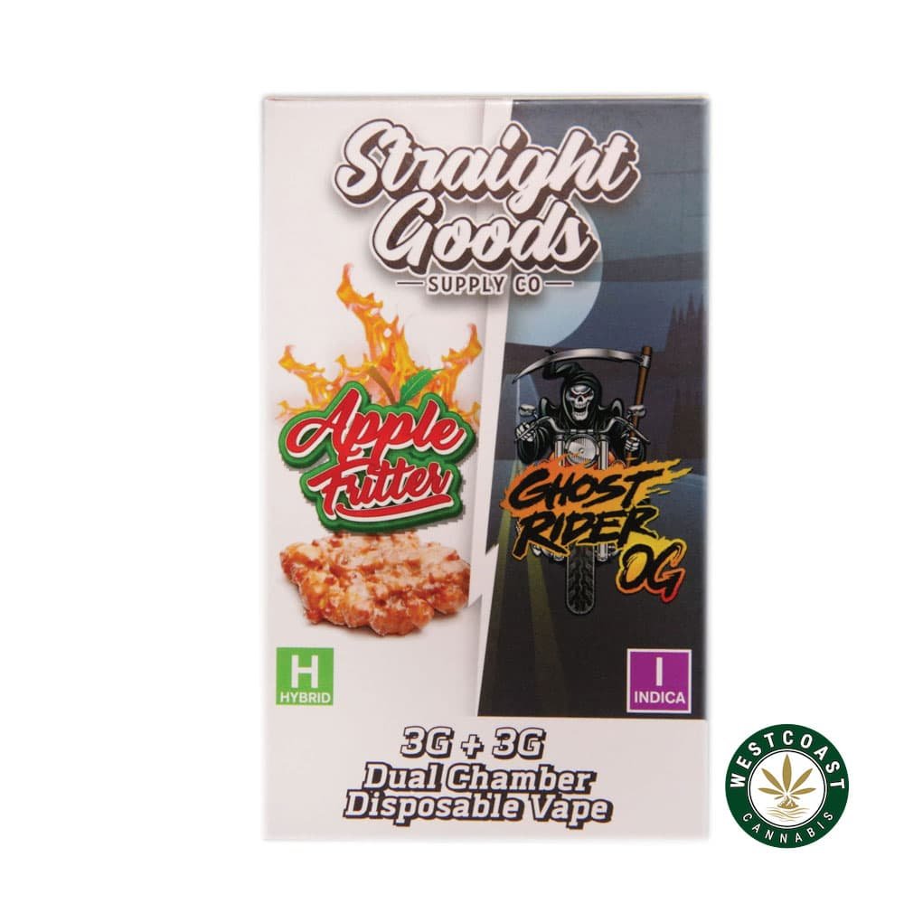 Straight Goods – Dual Chamber Vape – Apple Fritter + Ghost Rider OG (3 Grams + 3 Grams)