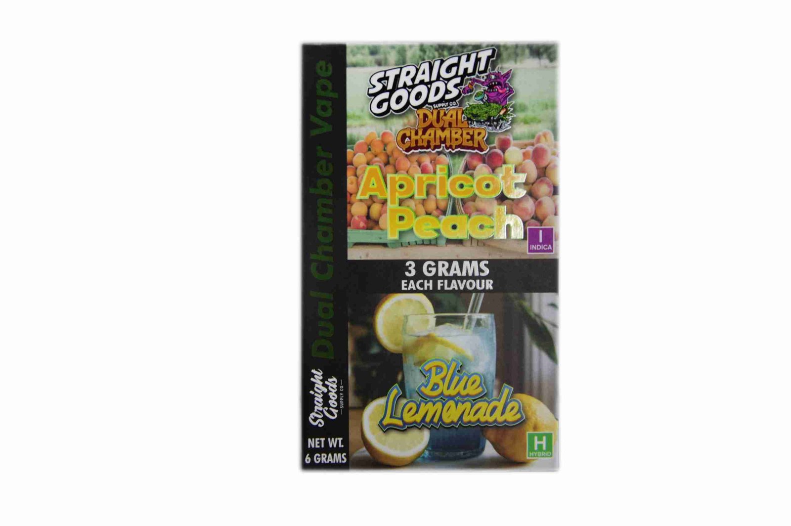 Straight Goods – Dual Chamber Vape – Apricot Peach + Blue Lemonade (3 Grams + 3 Grams)