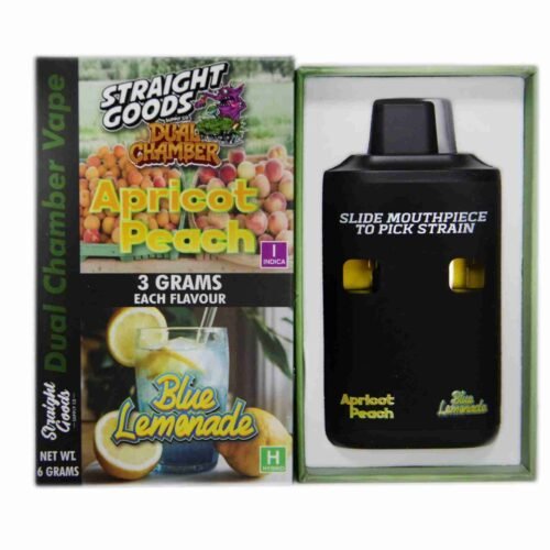Straight Goods – Dual Chamber Vape – Apricot Peach + Blue Lemonade (3 Grams + 3 Grams)