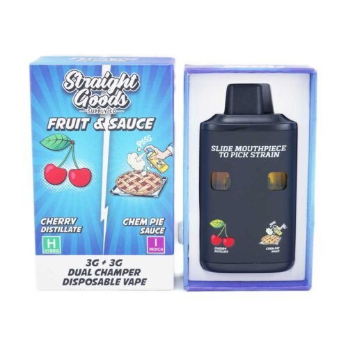 Straight Goods – Dual Chamber Vape – Cherry + Chem Pie (3 Grams + 3 Grams)