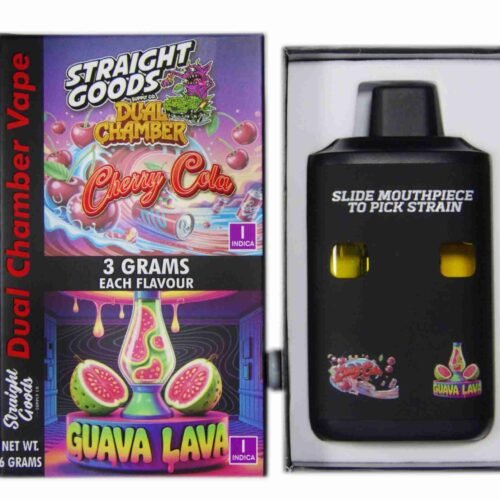 Straight Goods – Dual Chamber Vape – Cherry Cola + Guava Lava (3 Grams + 3 Grams)