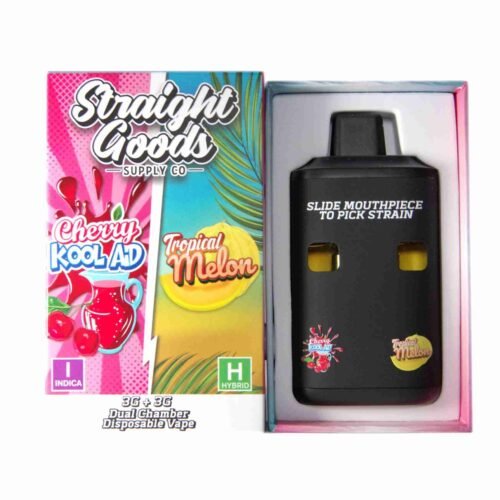 Straight Goods – Dual Chamber Vape – Cherry Kool Aid + Tropical Melon (3 Grams + 3 Grams)