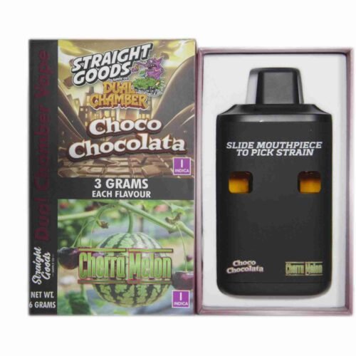 Straight Goods – Dual Chamber Vape – Choco Chocolata + Cherra Melon (3 Grams + 3 Grams)