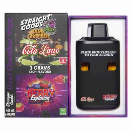 Straight Goods – Dual Chamber Vape – Cola Lime + Berry Explosion (3 Grams + 3 Grams)